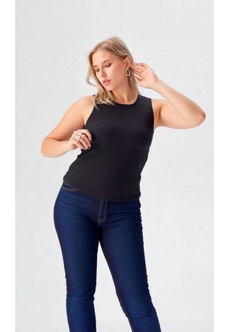 Camiseta Para Mujer Manga Sisa Negro Marca L&H Ref. 1F409510 L&H