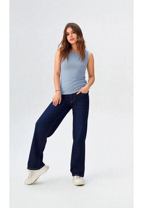 Camiseta Para Mujer Manga Sisa Azul Marca L&H Ref. 1F409510