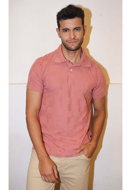 Polo Para Hombre Rosado Marca L&H