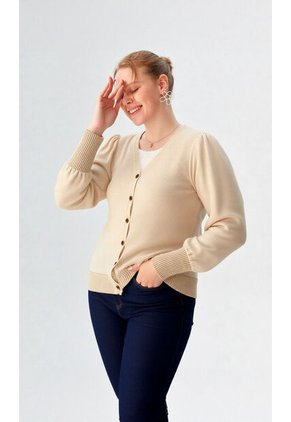 Saco Para Mujer Manga Larga Beige Marca L&H Ref. 4E433046