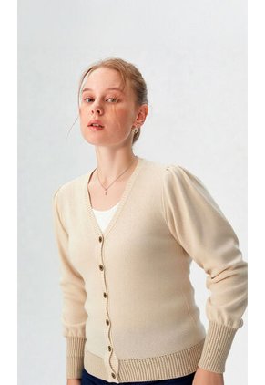 Saco Para Mujer Manga Larga Beige Marca L&H Ref. 4E433046