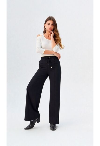 Pantalon Para Mujer Negro Marca L&H Ref. 1F407251