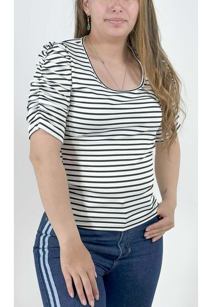 Camiseta Para Mujer Manga 3/4 Negro Marca L&H