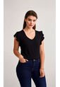 Blusa Para Mujer Manga Sisa Negro Marca L&H Ref. 4R412130 de L&H