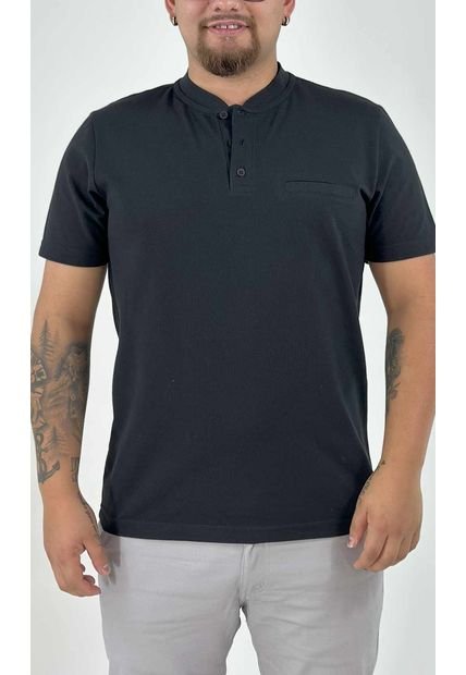 Polo Para Hombre Negro Marca L&H