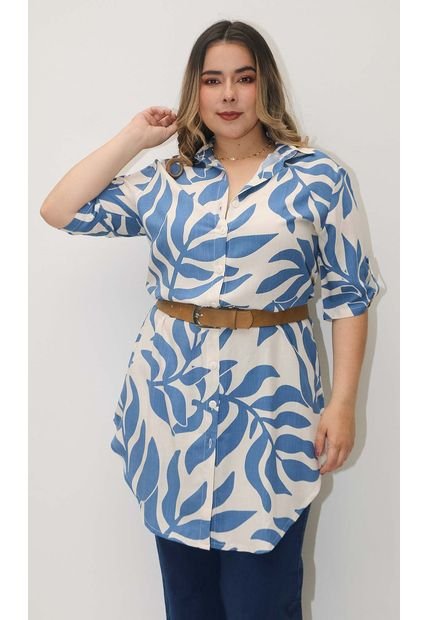 Bluson Para Mujer. Manga Corta Azul Marca L&H