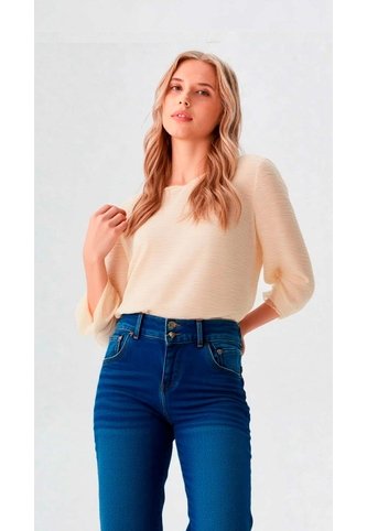 Blusa Para Mujer Manga 3/4 Beige Marca L&H Ref. 5P412277 L&H
