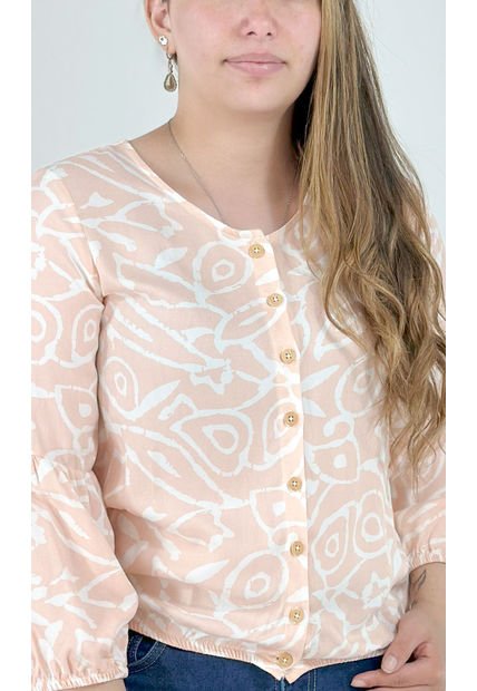 Blusa Para Mujer Manga 3/4 Rosado Marca L&H