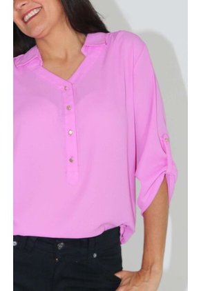 Blusa Para Mujer Manga 3/4 Morado Marca L&H