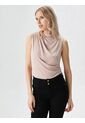 Camiseta Para Mujer Manga Sisa Beige Marca L&H de L&H