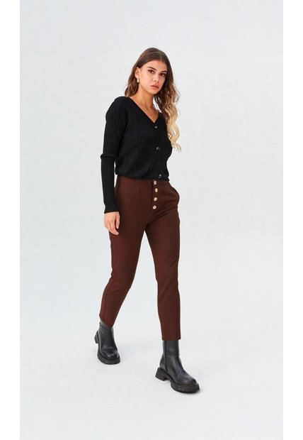 Pantalon Para Mujer Cafe Marca L&H Ref. 2Bv407001
