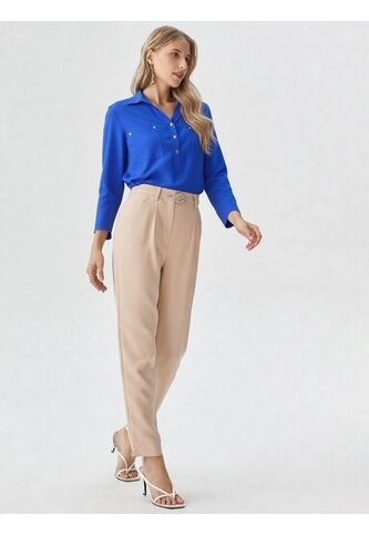 Blusa Para Mujer Manga 3/4 Azul Marca L&H L&H