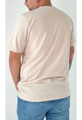 T-Shirt Para Hombre Manga Corta Beige Marca L&H