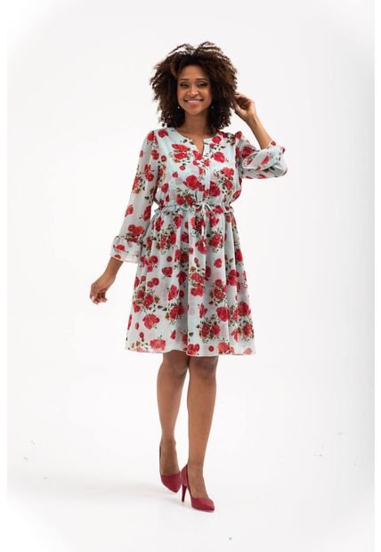 Vestido Para Mujer Manga 3/4 Verde Marca L&H