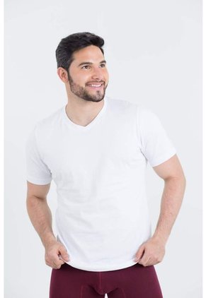 Camisilla Para Hombre Manga Corta Blanco Marca L&H