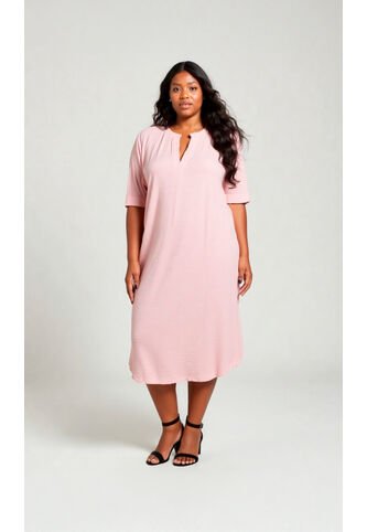 Vestido Para Mujer. Manga Corta Rosado Marca L&H Ref. 1Y617016 L&H