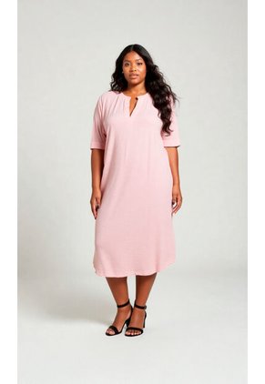 Vestido Para Mujer. Manga Corta Rosado Marca L&H Ref. 1Y617016