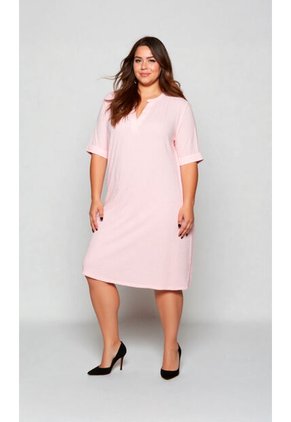 Vestido Para Mujer. Manga Corta Rosado Marca L&H Ref. 1Y617016