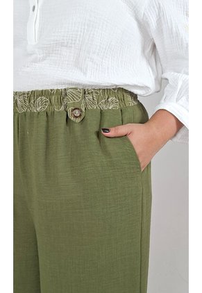 Pantalon Para Mujer. Verde Marca L&H Ref. 1F607081
