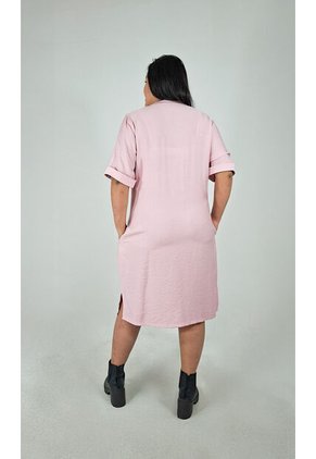 Vestido Para Mujer. Manga Corta Rosado Marca L&H Ref. 1Y617016