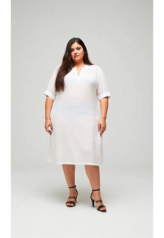 Vestido Para Mujer. Manga Corta Blanco Marca L&H Ref. 1Y617016 L&H