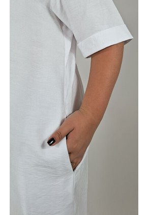 Vestido Para Mujer. Manga Corta Blanco Marca L&H Ref. 1Y617016