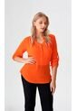 Blusa Para Mujer Manga 3/4 Naranja Marca L&H de L&H