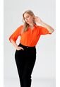 Blusa Para Mujer Manga 3/4 Naranja Marca L&H de L&H
