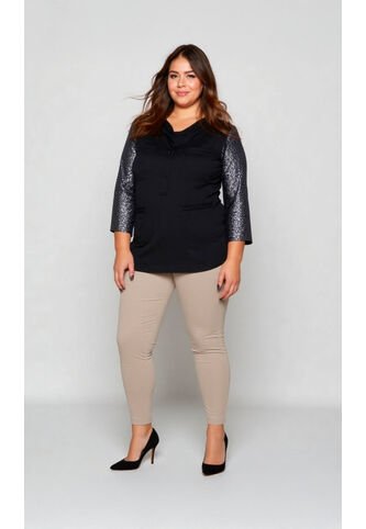 Camiseta Para Mujer. Manga 3/4 Negro Marca L&H Ref. 2J609082 L&H