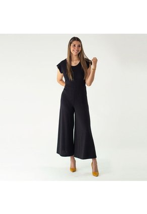 Enterizo Para Mujer Manga Corta Negro Marca L&H