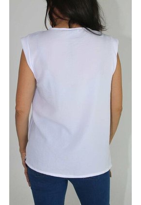 Blusa Para Mujer Manga Sisa Blanco Marca L&H