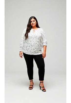 Blusa Para Mujer. Manga 3/4 Verde Marca L&H Ref. 1F612225