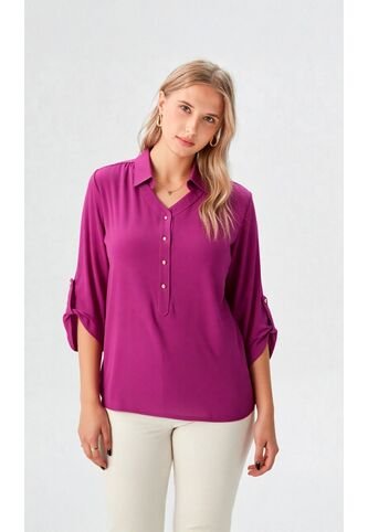 Blusa Para Mujer Manga 3/4 Morado Marca L&H Ref. 1F412457 L&H