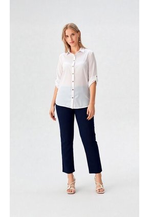 Blusa Para Mujer Manga 3/4 Crudo Marca L&H Ref. 1F412457