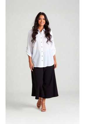 Blusa Para Mujer. Manga 3/4 Blanco Marca L&H Ref. 1F612223