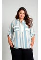 Blusa Para Mujer. Manga 3/4 Azul Turquesa Marca L&H Ref. 1F612224 de L&H
