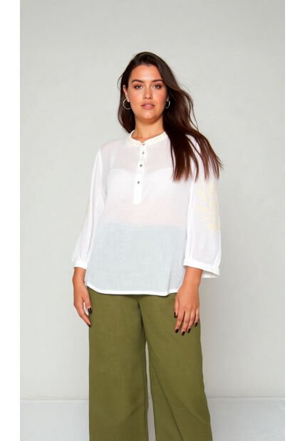 Blusa Para Mujer. Manga 3/4 Crudo Marca L&H Ref. 3K612020