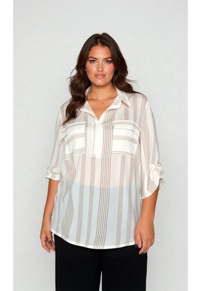 Blusa Para Mujer. Manga 3/4 Beige Marca L&H Ref. 1F612224