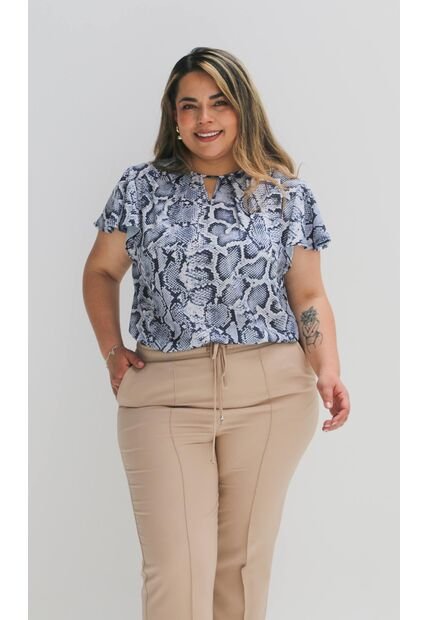 Blusa Para Mujer. Manga Corta Blanco Marca L&H Ref. 5P612095