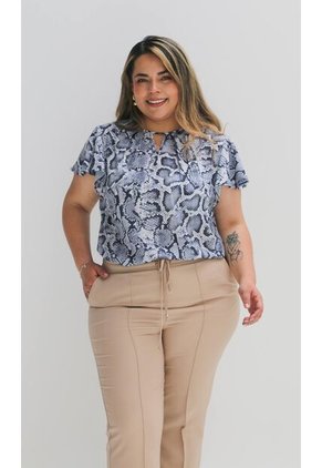 Blusa Para Mujer. Manga Corta Blanco Marca L&H Ref. 5P612095