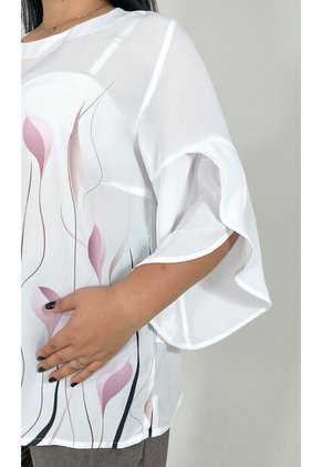 Blusa Para Mujer. Manga 3/4 Rosado Marca L&H Ref. 4R612035