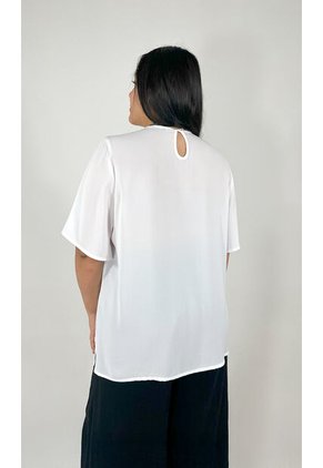 Blusa Para Mujer. Manga Corta Azul Marca L&H Ref. 4R612034