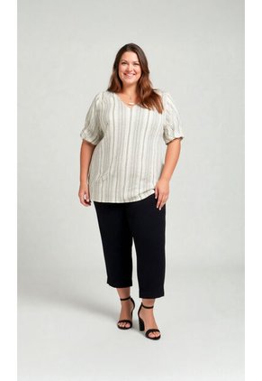 Blusa Para Mujer. Manga Corta Verde Marca L&H Ref. 1F612221