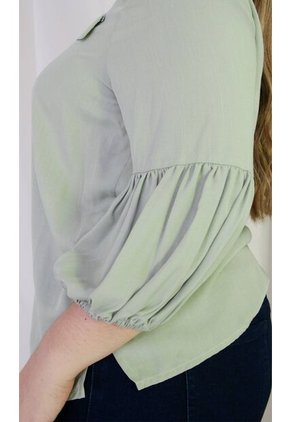 Blusa Para Mujer. Manga 3/4 Verde Marca L&H Ref. 2J612082