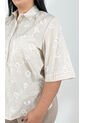 Blusa Para Mujer. Manga Corta Beige Marca L&H Ref. 1F612228 de L&H
