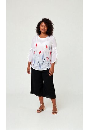 Blusa Para Mujer. Manga 3/4 Coral Marca L&H Ref. 4R612035