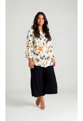 Blusa Para Mujer. Manga 3/4 Amarillo Marca L&H Ref. 1F612220