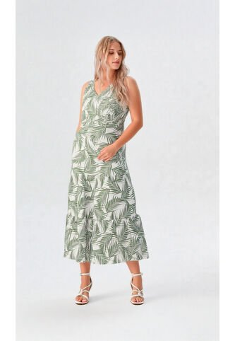 Vestido Para Mujer Manga Sisa Verde Marca L&H Ref. 2J417066 L&H