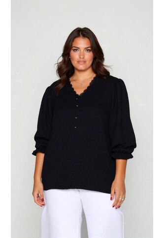 Blusa Para Mujer. Manga 3/4 Negro Marca L&H Ref. 5P612091 L&H