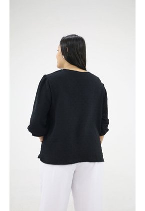 Blusa Para Mujer. Manga 3/4 Negro Marca L&H Ref. 5P612091